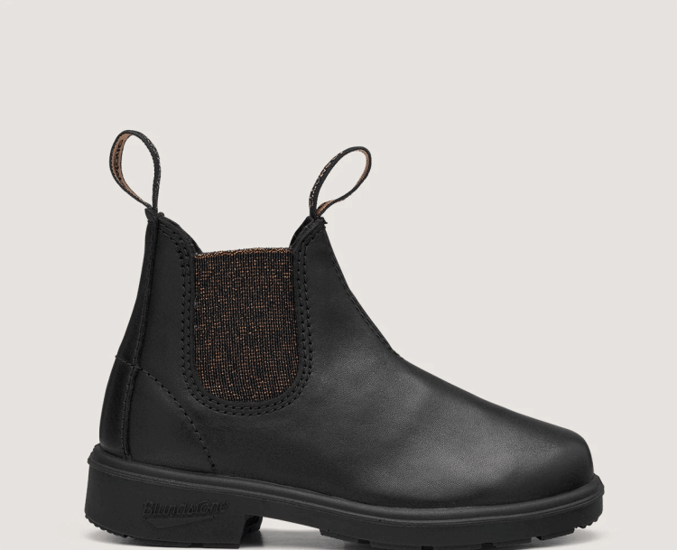 Blundstone Sale Kids Series Chelsea Boots Black/Gold Glitter