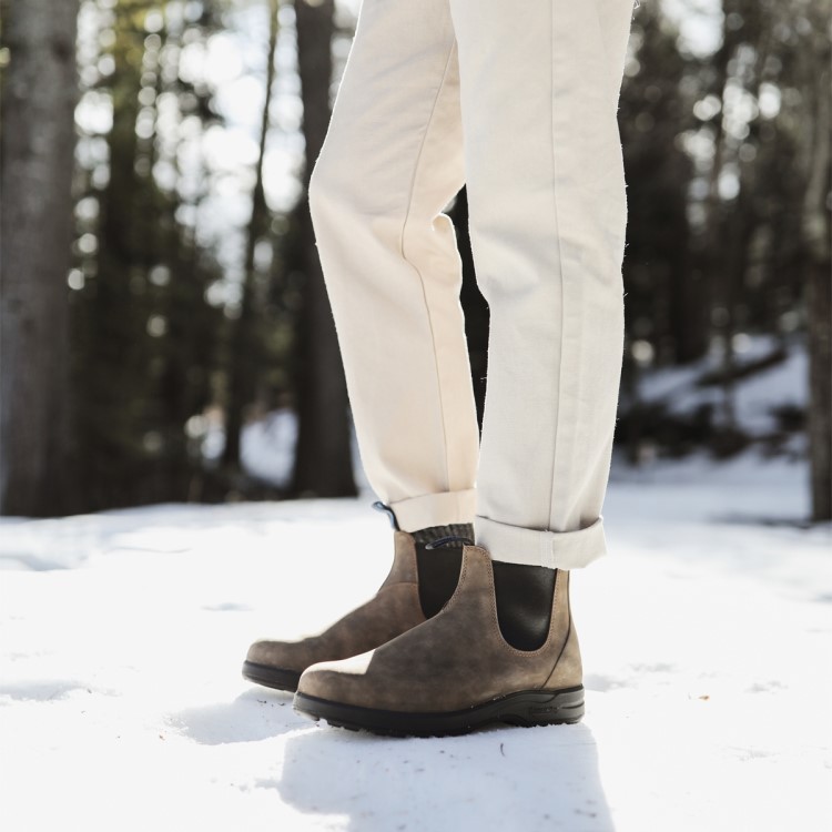 Blundstone Sale Men\s All-Terrain Thermal Chelsea Boots Rustic Brown