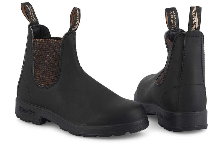 Blundstone Sale Men\s Leather Boots 1924 Black/Bronze Glitter