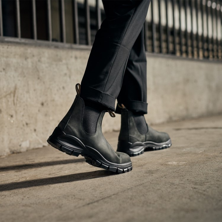 Blundstone Sale Men\s Lug Chelsea Boots Rustic Black