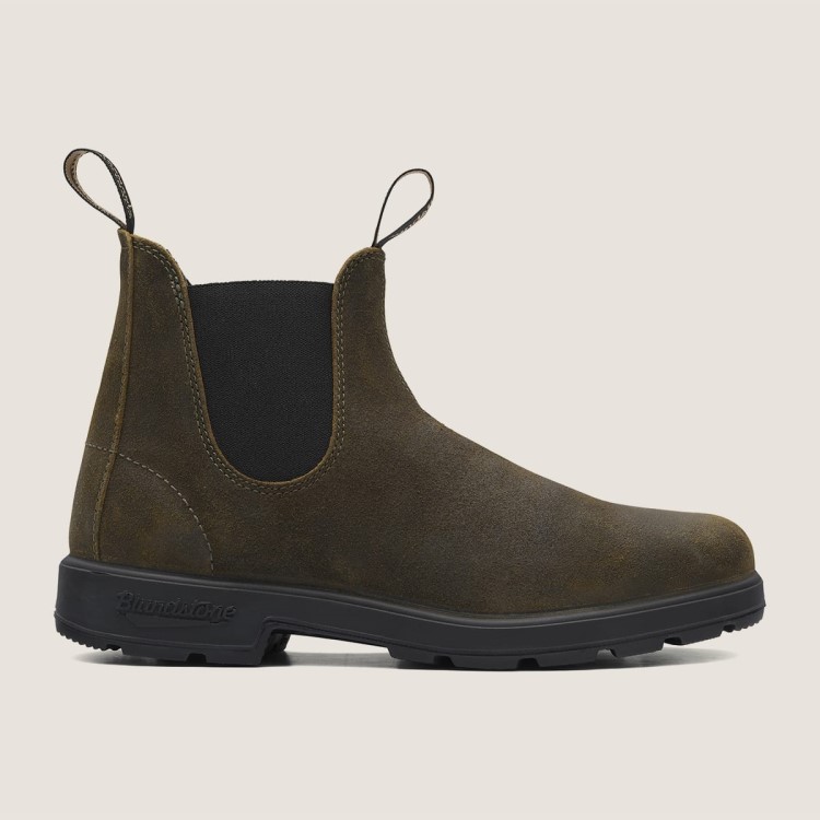 Blundstone Sale Mens Originals Chelsea Boots Dark Olive Suede