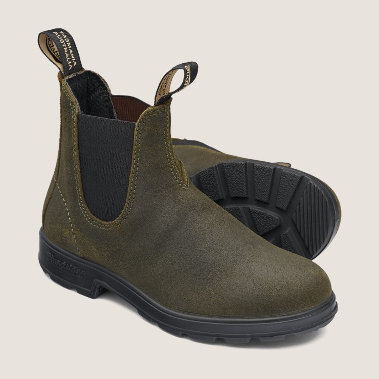 Blundstone Sale Men\s Originals Chelsea Boots Dark Olive Suede