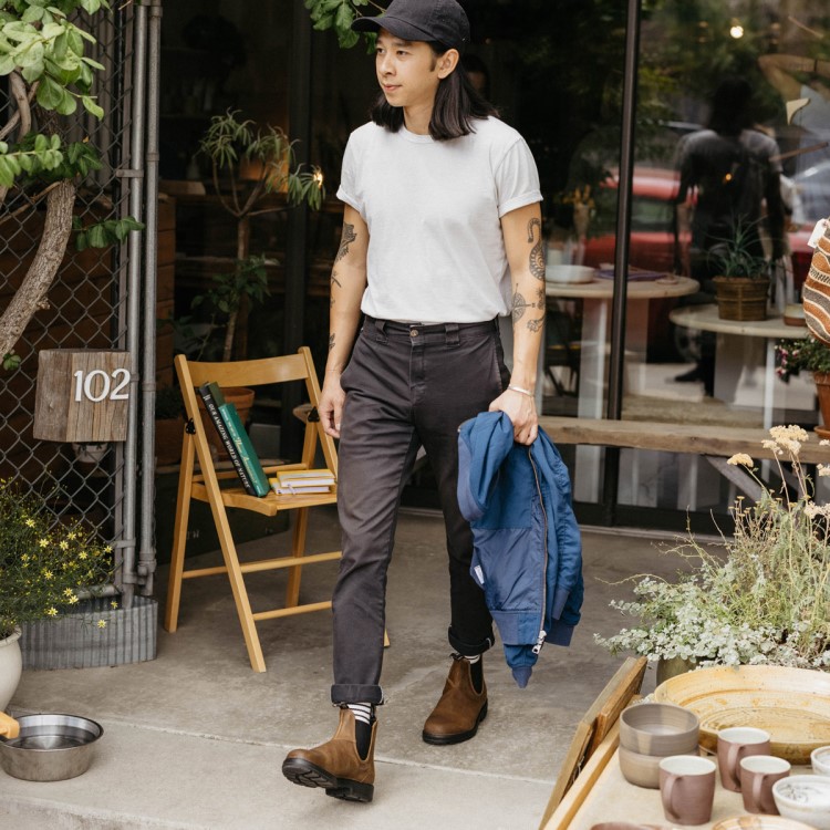 Blundstone Sale Men\s Originals Chelsea Boots Tobacco Suede