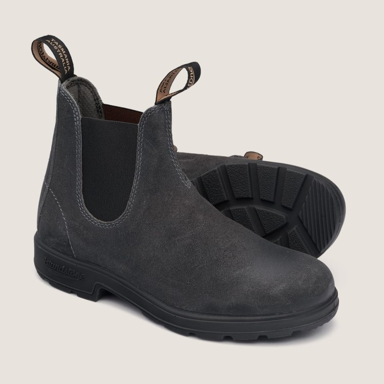 Blundstone Sale Men\s Originals Suede Boots Steel Grey