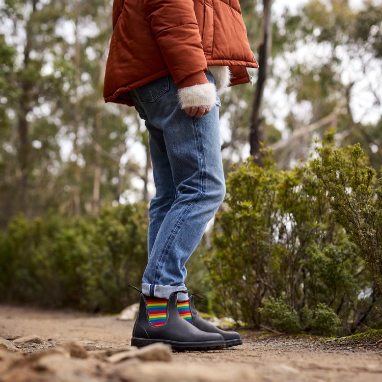 Blundstone Sale Unisex Originals Chelsea Boots Black/Rainbow