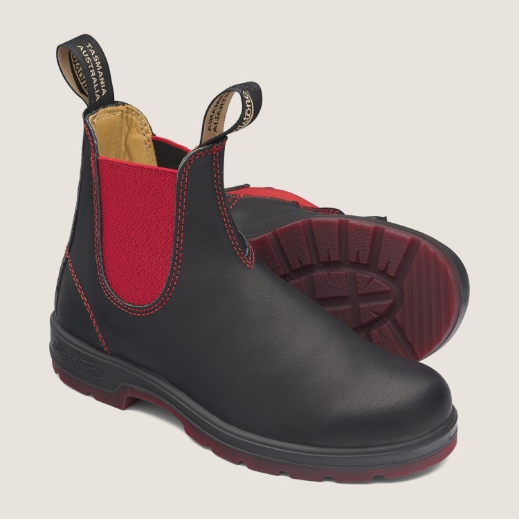 Blundstone Sale Women\s Classics Chelsea Boots Black/Red