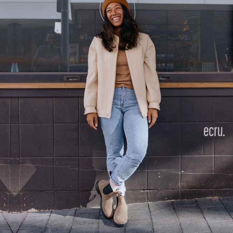 Blundstone Sale Women\s Classics Series Chelsea Boots Stone Nubuck