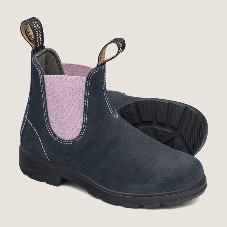 Blundstone Sale Women\s Originals Suede Boots Navy/Rose