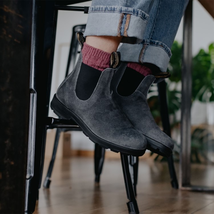Blundstone Sale Women\s Originals Suede Boots Steel Grey