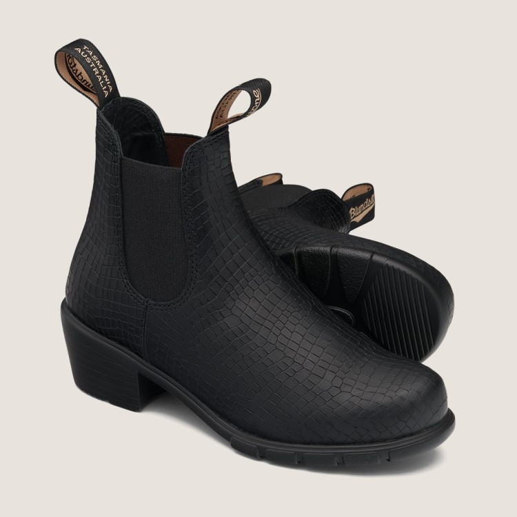Blundstone Sale Women\s Series Heeled Boots Black Crocodile