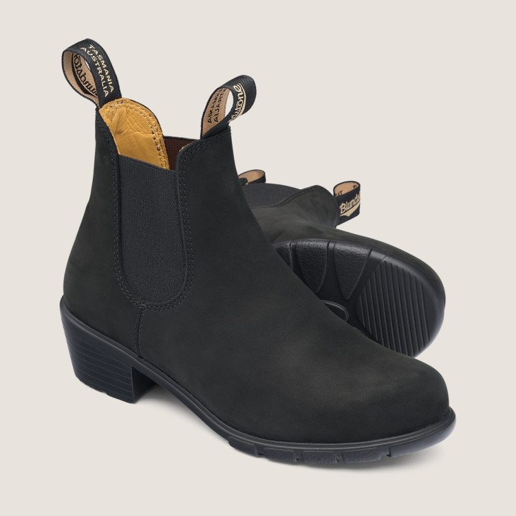 Blundstone Sale Women\s Series Heeled Boots Black Nubuck
