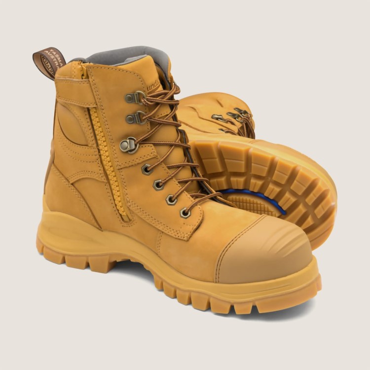 Blundstone Sale Work Series Zip Up Boots Wheat