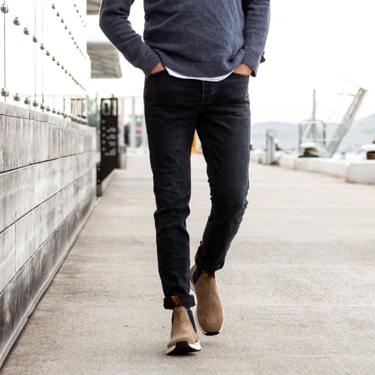 Men\s Active Chelsea Boots Sand/Navy Blundstone Sale