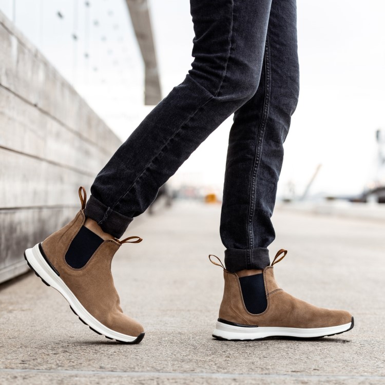 Men\s Active Chelsea Boots Sand/Navy Blundstone Sale