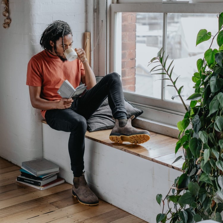Men\s Classics Chelsea Boots Rustic Brown/Mustard Blundstone Sale