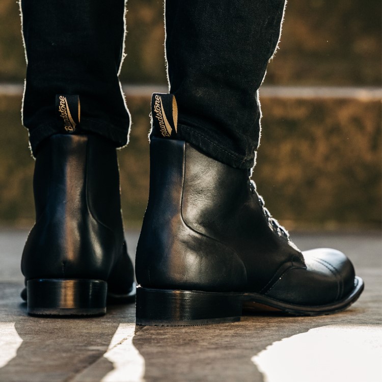 Men\s Heritage Lace Up Boots Black Blundstone Sale