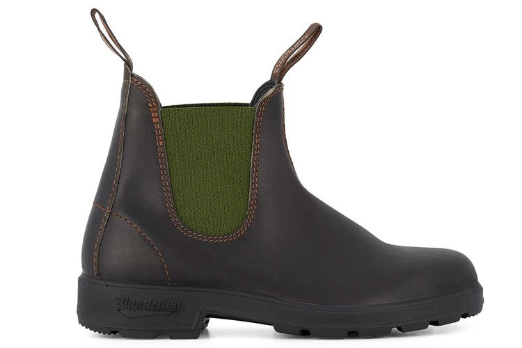 Mens Leather Boots 519 Stout Brown/Olive Blundstone On Sale