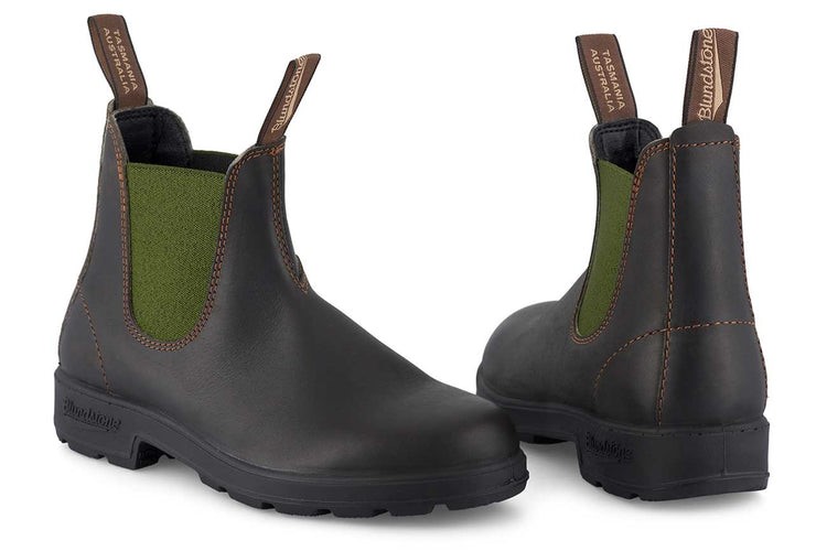 Men\s Leather Boots 519 Stout Brown/Olive Blundstone On Sale