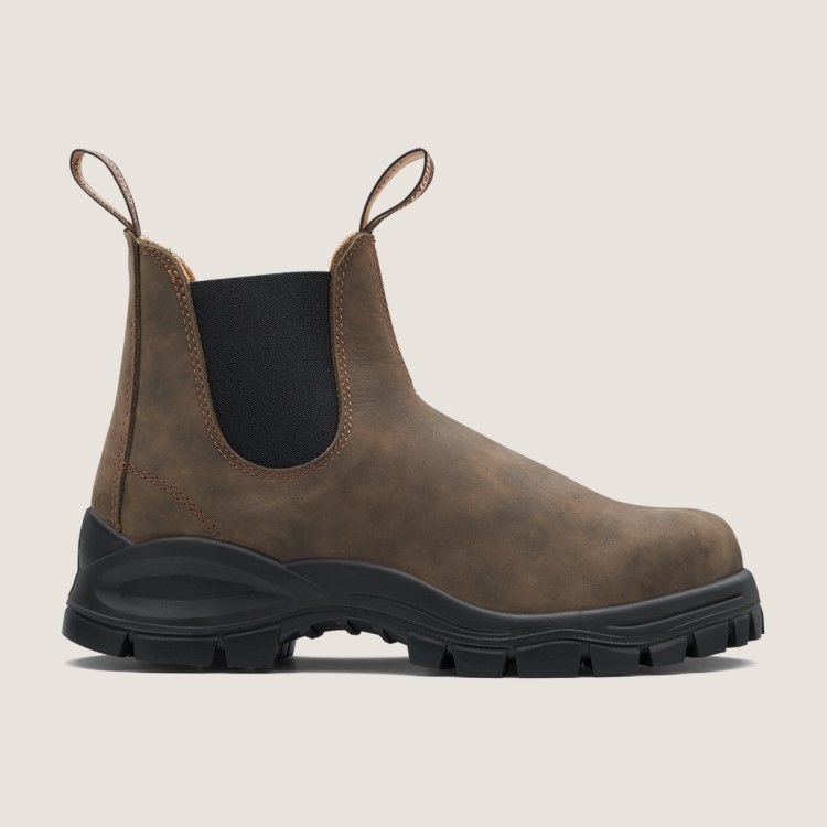 Mens Lug Chelsea Boots Rustic Brown Blundstone Sale