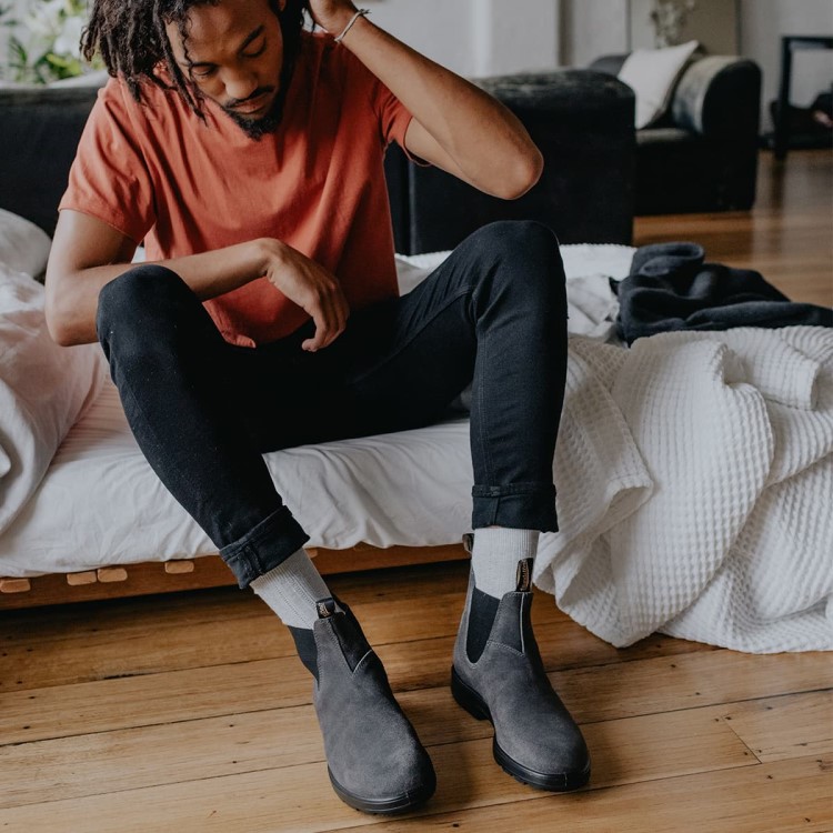 Men\s Originals Chelsea Boots Steel Grey Suede Blundstone Sale