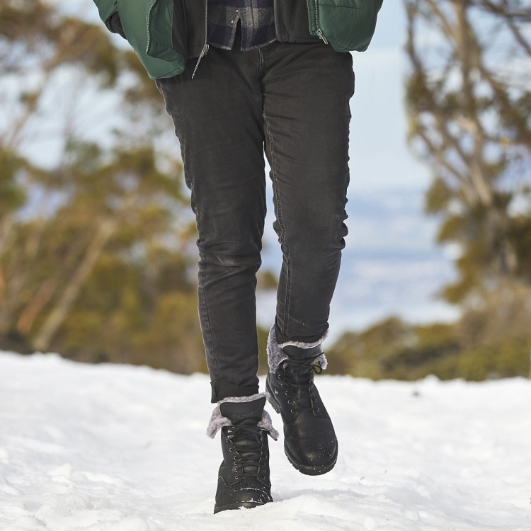 Men\s Thermal Lace Up Boots Black Blundstone Sale