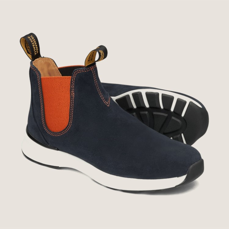 Women\s Active Chelsea Boots Navy/Orange Blundstone Sale