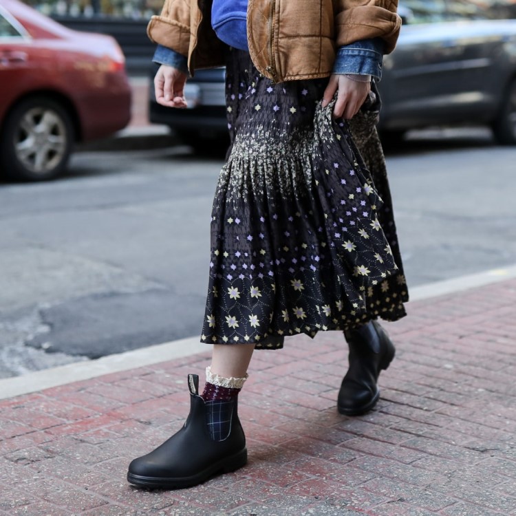 Women\s Originals Chelsea Boots Black/Plaid Blundstone Sale