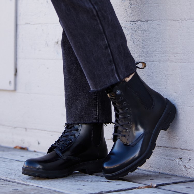 Women\s Originals Lace Up Boots Black Brush Blundstone Sale