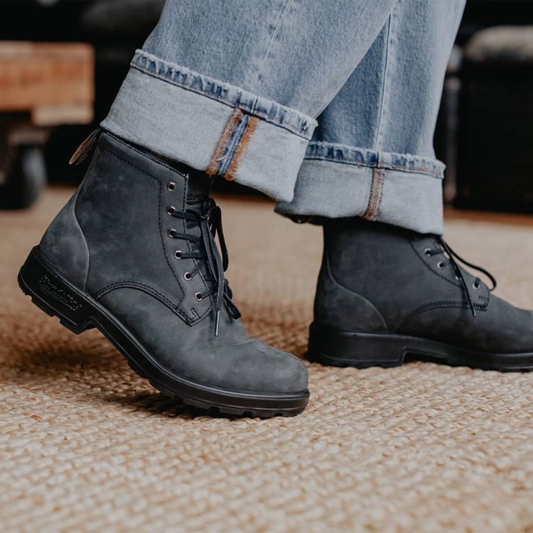 Women\s Originals Lace Up Boots Rustic Black Blundstone Sale