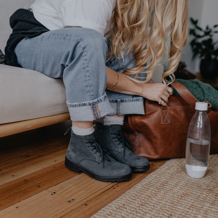 Women\s Originals Lace Up Boots Rustic Black Blundstone Sale