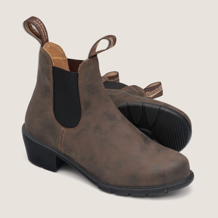 Women\s Series Heeled Boots Rustic Brown Blundstone Sale