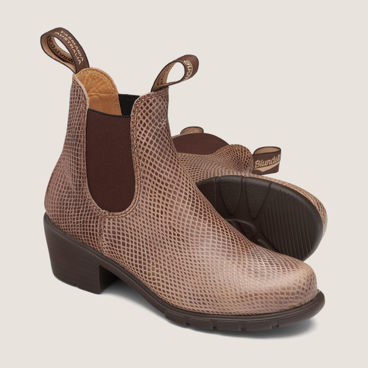 Women\s Series Heeled Boots Shell Lizard Blundstone Sale