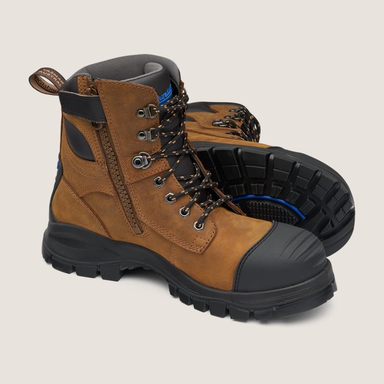 Work Series Zip Up Boots Crazy Horse Blundstone Sale